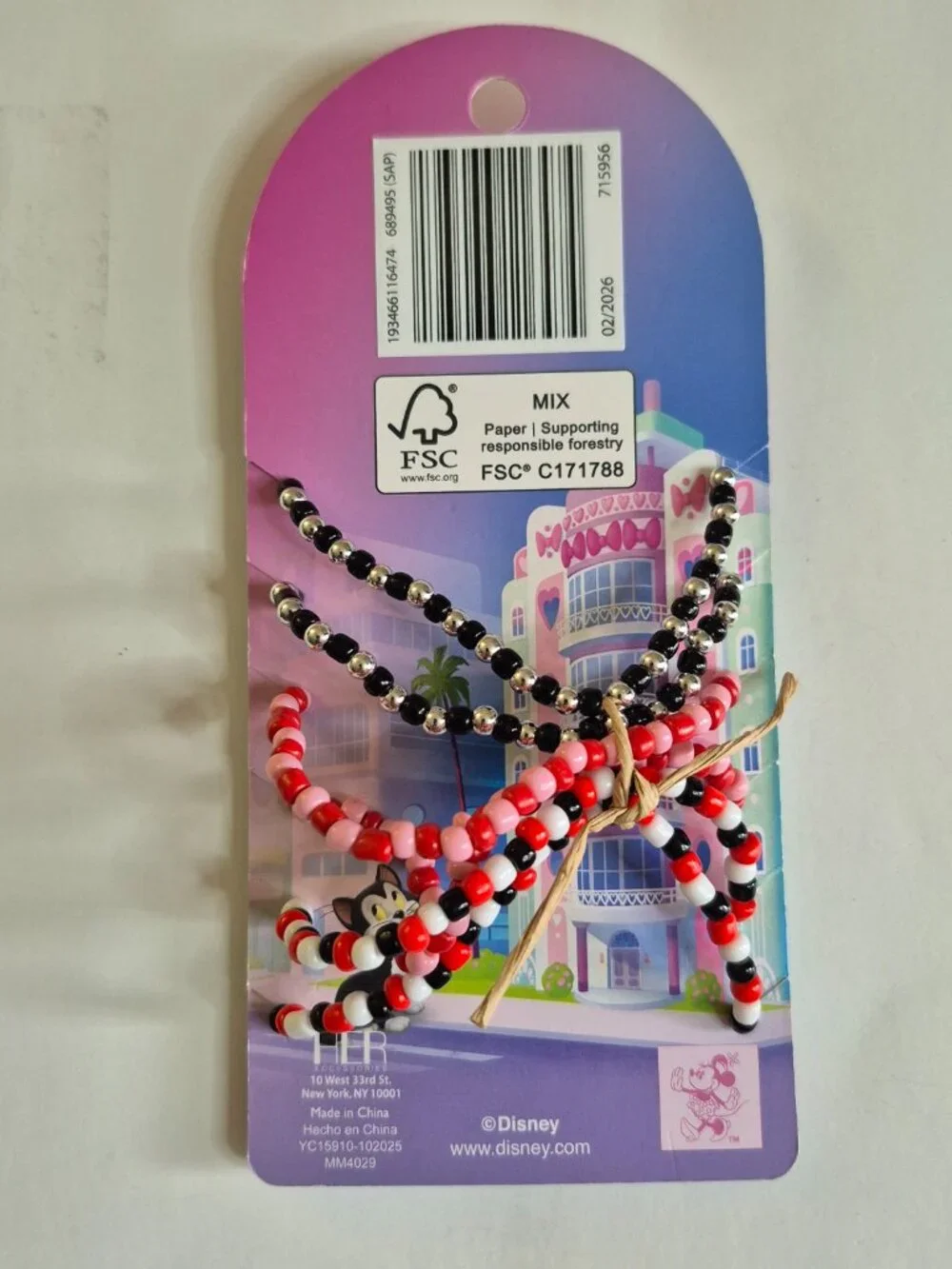 Disney Minnie BFF Colorful Bracelets, 6 Set, 3+ New with Tag